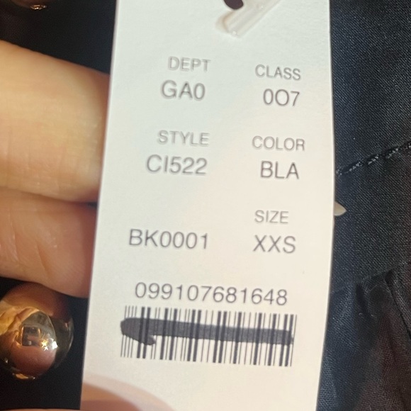 J.Crew Shirred popover top in cotton poplin in black - Picture 8 of 10